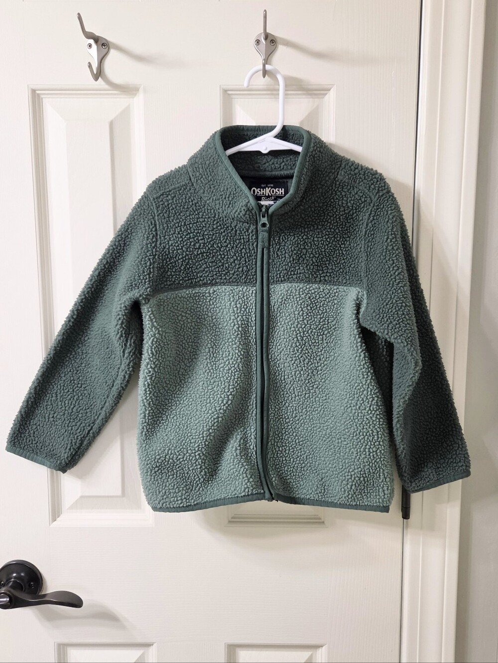OshKosh B'gosh Two-Tone Green Zip Up Sweater Boys/Toddler Size 5T